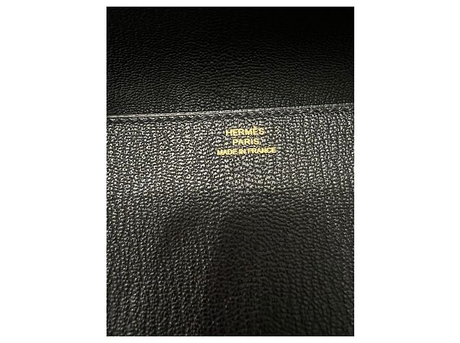 Cartera Hermès Médor negra de piel Negro - vista 8