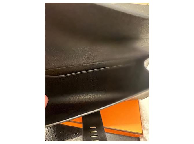 Cartera Hermès Médor negra de piel Negro - vista 9
