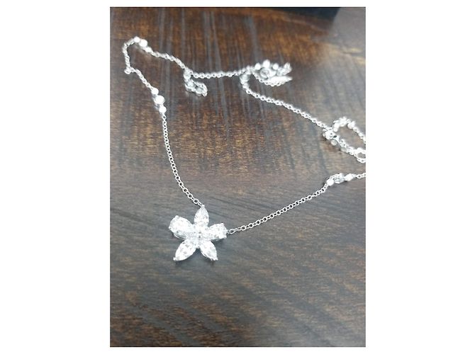Tiffany & Co Ciondolo a grappolo misto Tiffany Co Victoria Bianco - vista 5