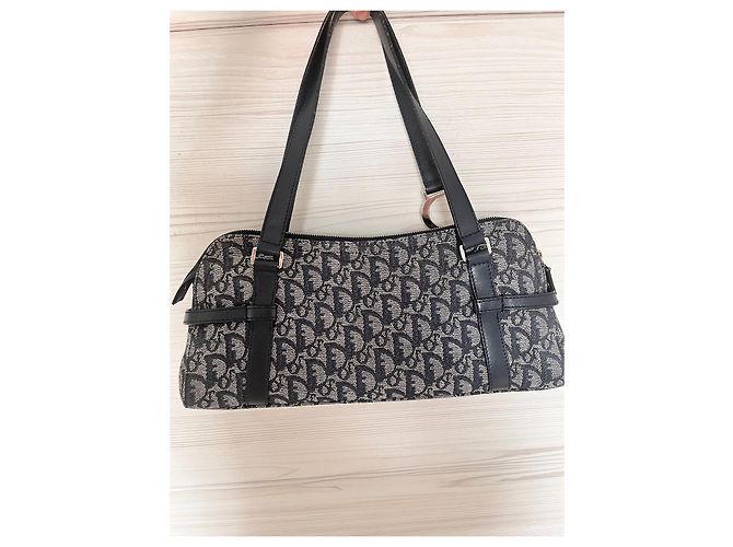 Borsa Saddle Christian Dior Blu in Tela - vista 2