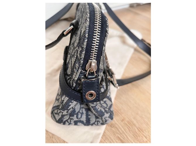 Borsa Saddle Christian Dior Blu in Tela - vista 5