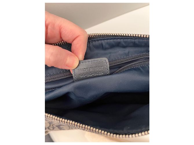 Borsa Saddle Christian Dior Blu in Tela - vista 7