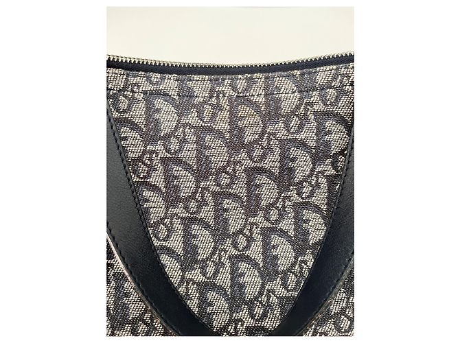 Borsa Saddle Christian Dior Blu in Tela - vista 9