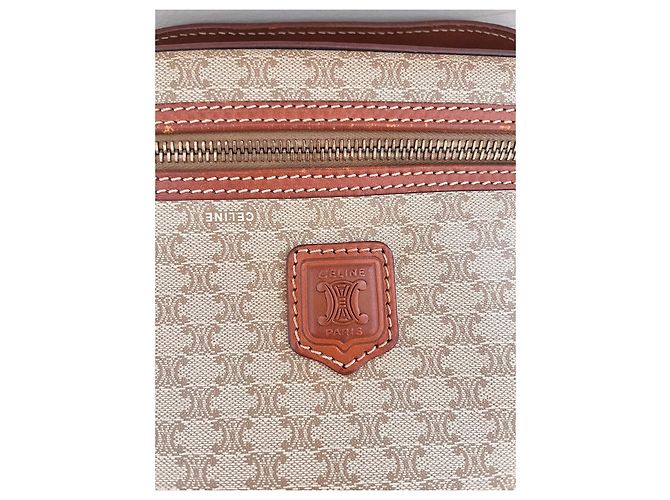 Autre Marque Borsa Vanity Celine in pelle kaki Cachi - vista 4