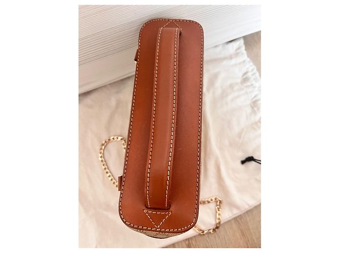 Autre Marque Borsa Vanity Celine in pelle kaki Cachi - vista 6