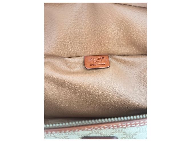 Autre Marque Borsa Vanity Celine in pelle kaki Cachi - vista 7