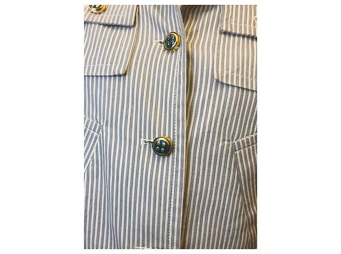 Marc by Marc Jacobs Giacca a righe Marc Jacobs Bianco Blu chiaro - vista 5