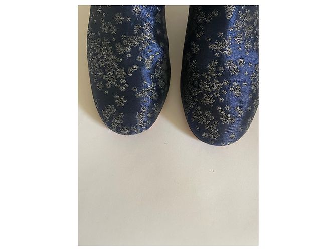 Stivaletti Aquazzura in raso blu e argento Taglia 36 - vista 5