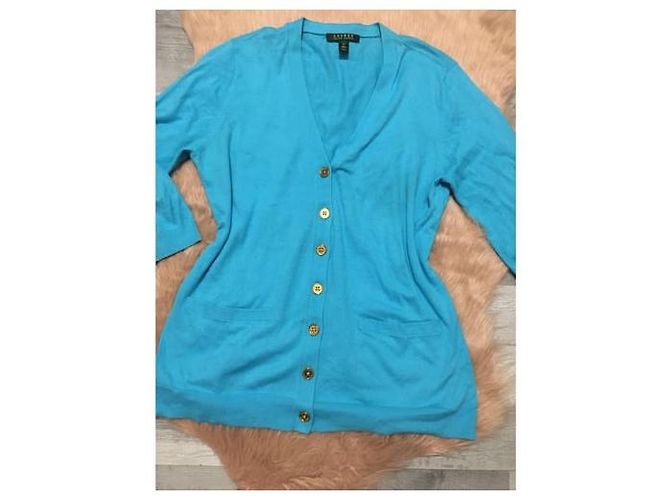 Polo Ralph Lauren Strickjacke aus Baumwolle Türkis XL - Ansicht 2
