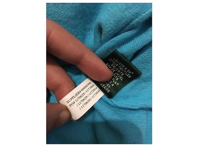 Polo Ralph Lauren Strickjacke aus Baumwolle Türkis XL - Ansicht 4