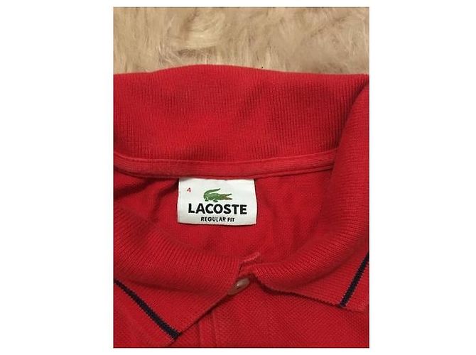 Polo Lacoste Rossa in Cotone Rosso - vista 2