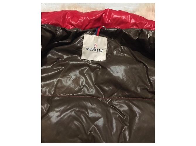 Abrigo Moncler Rojo de Nylon Roja Burdeos - vista 11