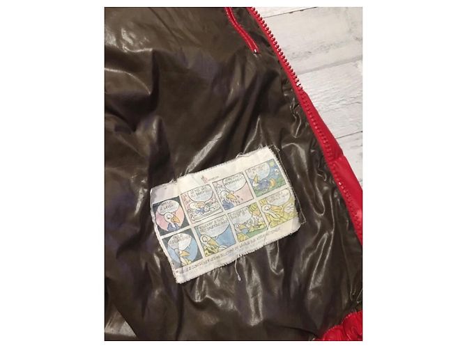 Abrigo Moncler Rojo de Nylon Roja Burdeos - vista 15