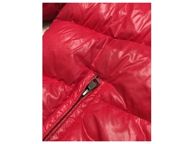 Abrigo Moncler Rojo de Nylon Roja Burdeos - vista 4