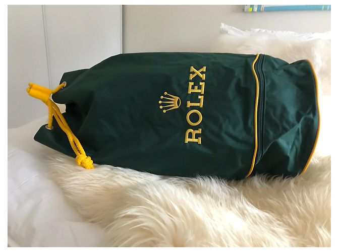 Mochila Rolex Verde y Amarilla de Lona Sintética Amarillo - vista 8