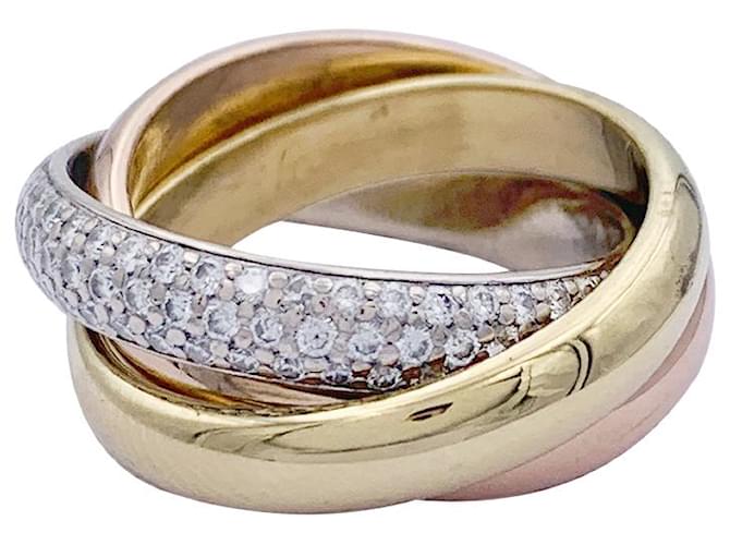 Love Anello Cartier, classico 'Trinity', 3 ori, diamanti. - vista 3