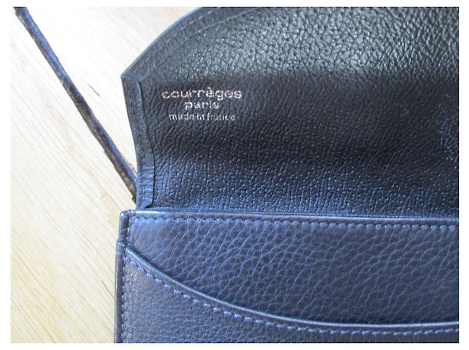 Courreges Tarjetero de cuero negro. - vista 6