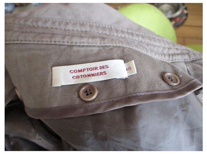 Comptoir Des Cotonniers Gabardina con solapa, Topo, taille 40. Beige - vista 2