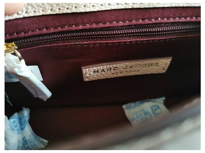 Borsa a spalla Marc Jacobs in pelle Rosa Marrone Bordeaux Bordò Marrone chiaro Gold hardware - vista 10