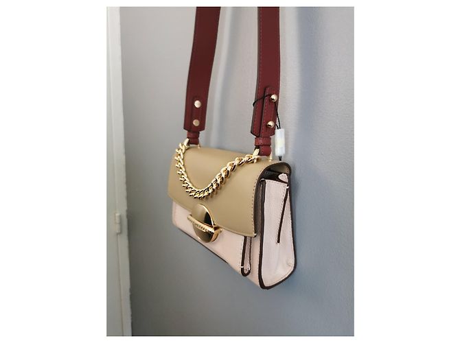 Borsa a spalla Marc Jacobs in pelle Rosa Marrone Bordeaux Bordò Marrone chiaro Gold hardware - vista 17