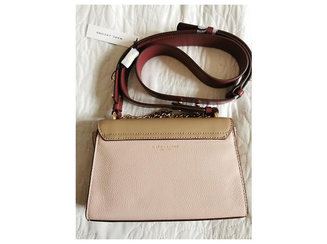 Borsa a spalla Marc Jacobs in pelle Rosa Marrone Bordeaux Bordò Marrone chiaro Gold hardware - vista 4