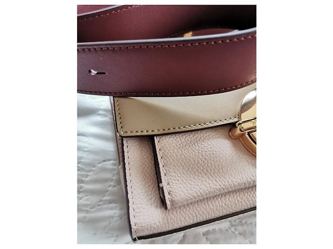 Borsa a spalla Marc Jacobs in pelle Rosa Marrone Bordeaux Bordò Marrone chiaro Gold hardware - vista 6