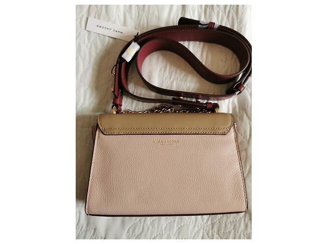 Borsa a spalla Marc Jacobs in pelle Rosa Marrone Bordeaux Bordò Marrone chiaro Gold hardware - vista 9