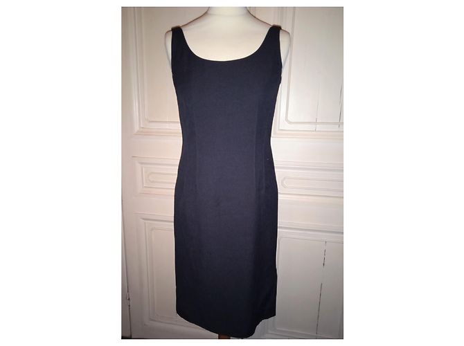 Cerruti 1881 Schwarzes Viscose Kleid Grösse 36 - Ansicht 3