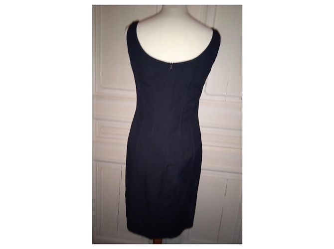 Cerruti 1881 Schwarzes Viscose Kleid Grösse 36 - Ansicht 5