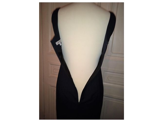 Cerruti 1881 Schwarzes Viscose Kleid Grösse 36 - Ansicht 6