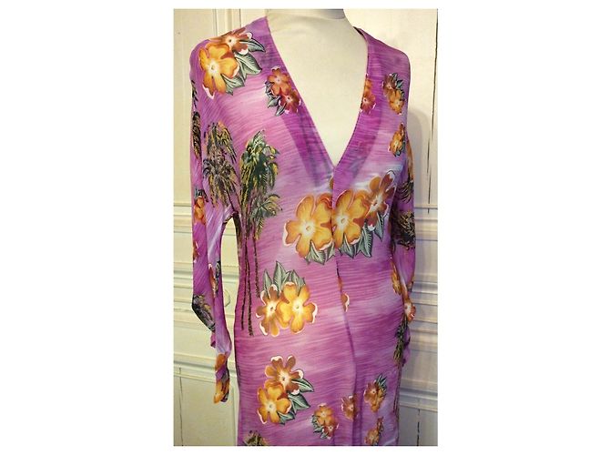 ANTIK BATIK PAGODE PALMSEIDENKLEID S 36 Pink - Ansicht 10