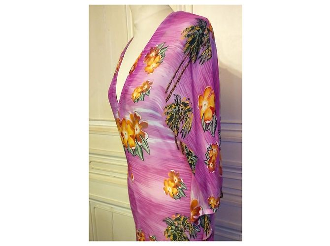 ANTIK BATIK PAGODE PALMSEIDENKLEID S 36 Pink - Ansicht 11