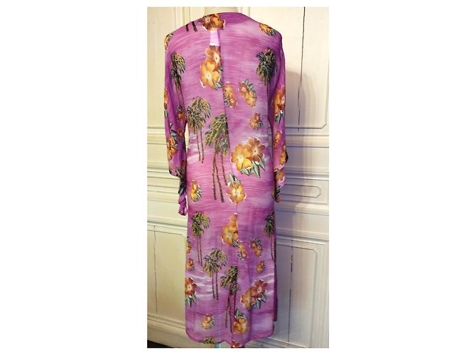 ANTIK BATIK PAGODE PALMSEIDENKLEID S 36 Pink - Ansicht 3
