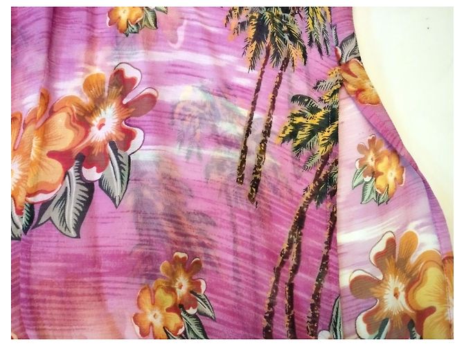 ANTIK BATIK PAGODE PALMSEIDENKLEID S 36 Pink - Ansicht 6