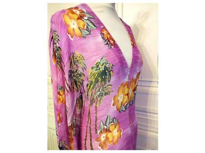 ANTIK BATIK PAGODE PALMSEIDENKLEID S 36 Pink - Ansicht 7