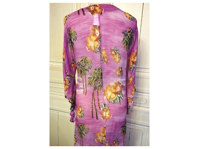 ANTIK BATIK PAGODE PALMSEIDENKLEID S 36 Pink - Ansicht 8