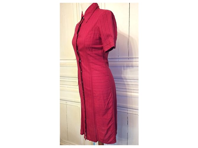 ANTIK BATIK KLEID FOLK KLEID BAYADERE BESTICKTES HEMD TS ODER T36/38 Rot - Ansicht 13