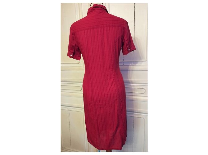 ANTIK BATIK KLEID FOLK KLEID BAYADERE BESTICKTES HEMD TS ODER T36/38 Rot - Ansicht 4