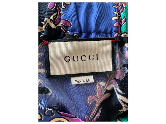Gucci Seidenhose mit Logo Mehrfarben - Ansicht 4