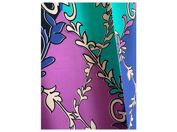 Gucci Seidenhose mit Logo Mehrfarben - Ansicht 6