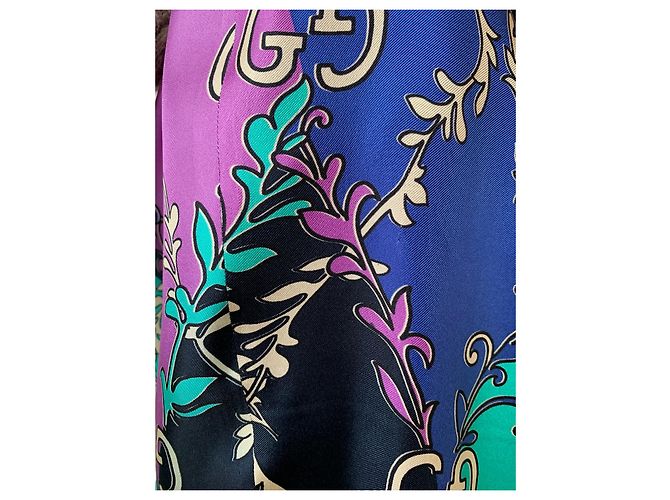 Gucci Seidenhose mit Logo Mehrfarben - Ansicht 7