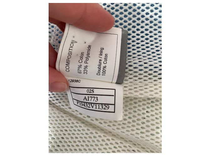 Chanel Gilet Light Blue Cotton Logo - vista 10