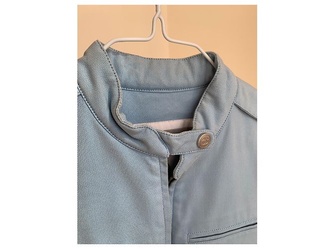 Chanel Gilet Light Blue Cotton Logo - vista 4