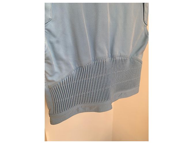 Chanel Gilet Light Blue Cotton Logo - vista 6