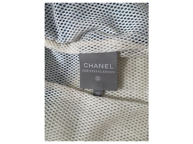 Chanel Gilet Light Blue Cotton Logo - vista 8