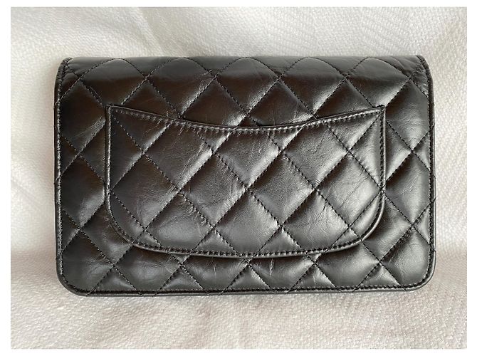 Wallet On Chain Chanel Ristampa WOC 2.55 Nero - vista 2