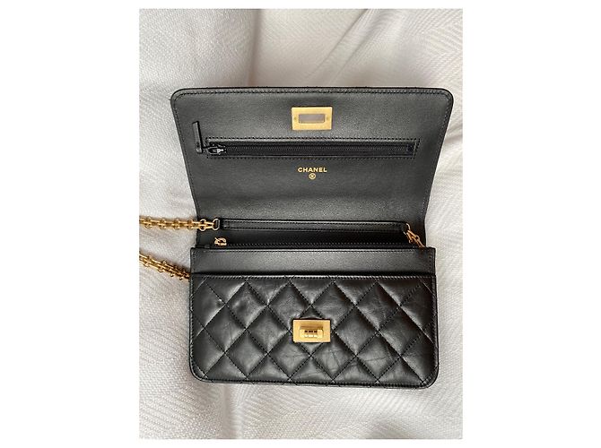 Wallet On Chain Chanel Ristampa WOC 2.55 Nero - vista 6