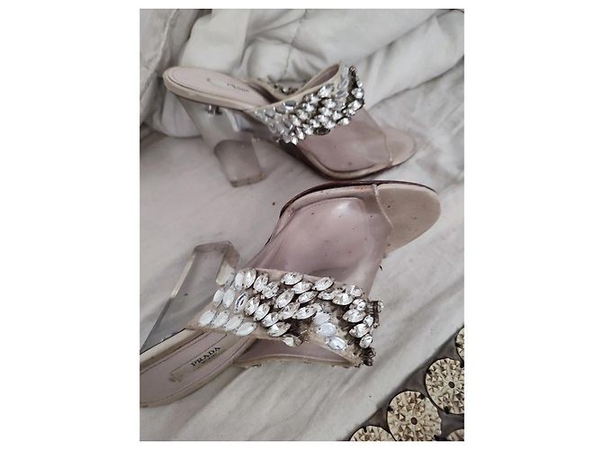 Prada Collector Plexi Show Sandalen Silber Grösse 39 - Ansicht 2