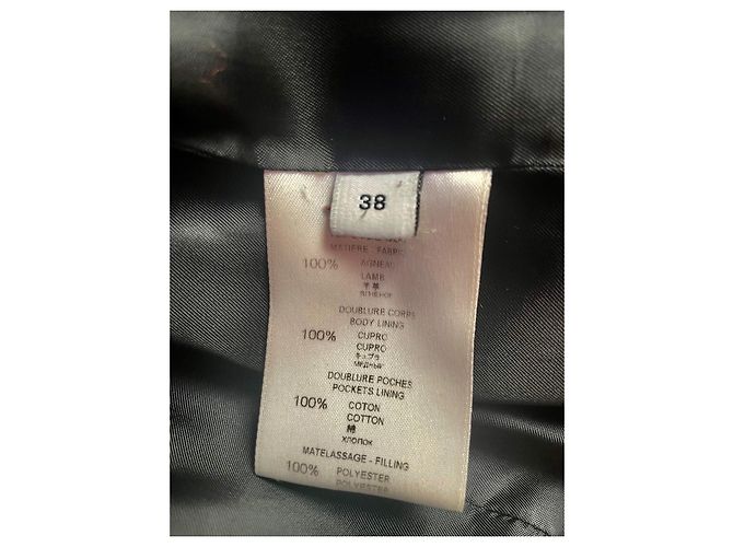 Givenchy Gesteppte Lederjacke Schwarz mit Silberfuchskragen - Ansicht 6