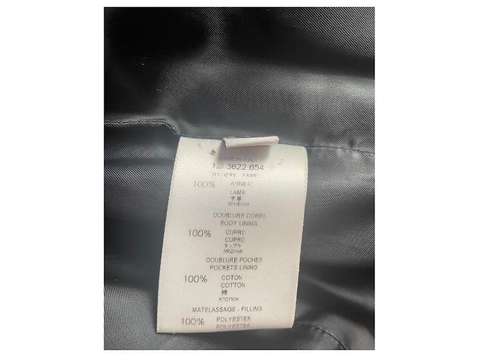 Givenchy Gesteppte Lederjacke Schwarz mit Silberfuchskragen - Ansicht 8